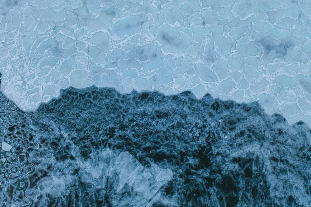 Abstract aerial photography of Arctic landscape