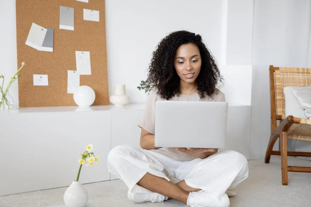 Woman selecting life insurance options